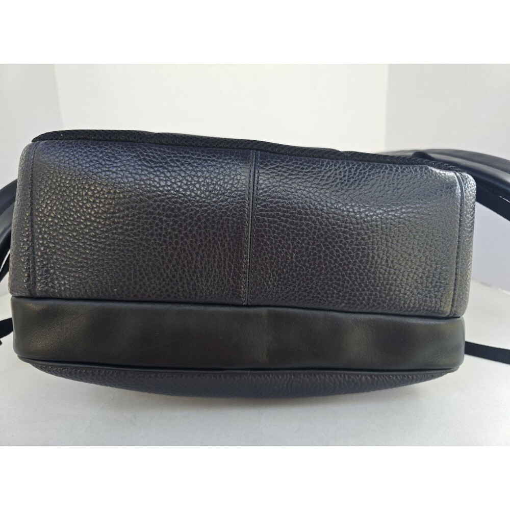 COACH MENS/UNISEX BOND BACKPACK PEBBLE LEATHER MIDNIGHT BLUE/BLACK NWOT - Picture 4 of 9
